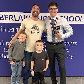 Barnabas Award recipient at Timberlake High School